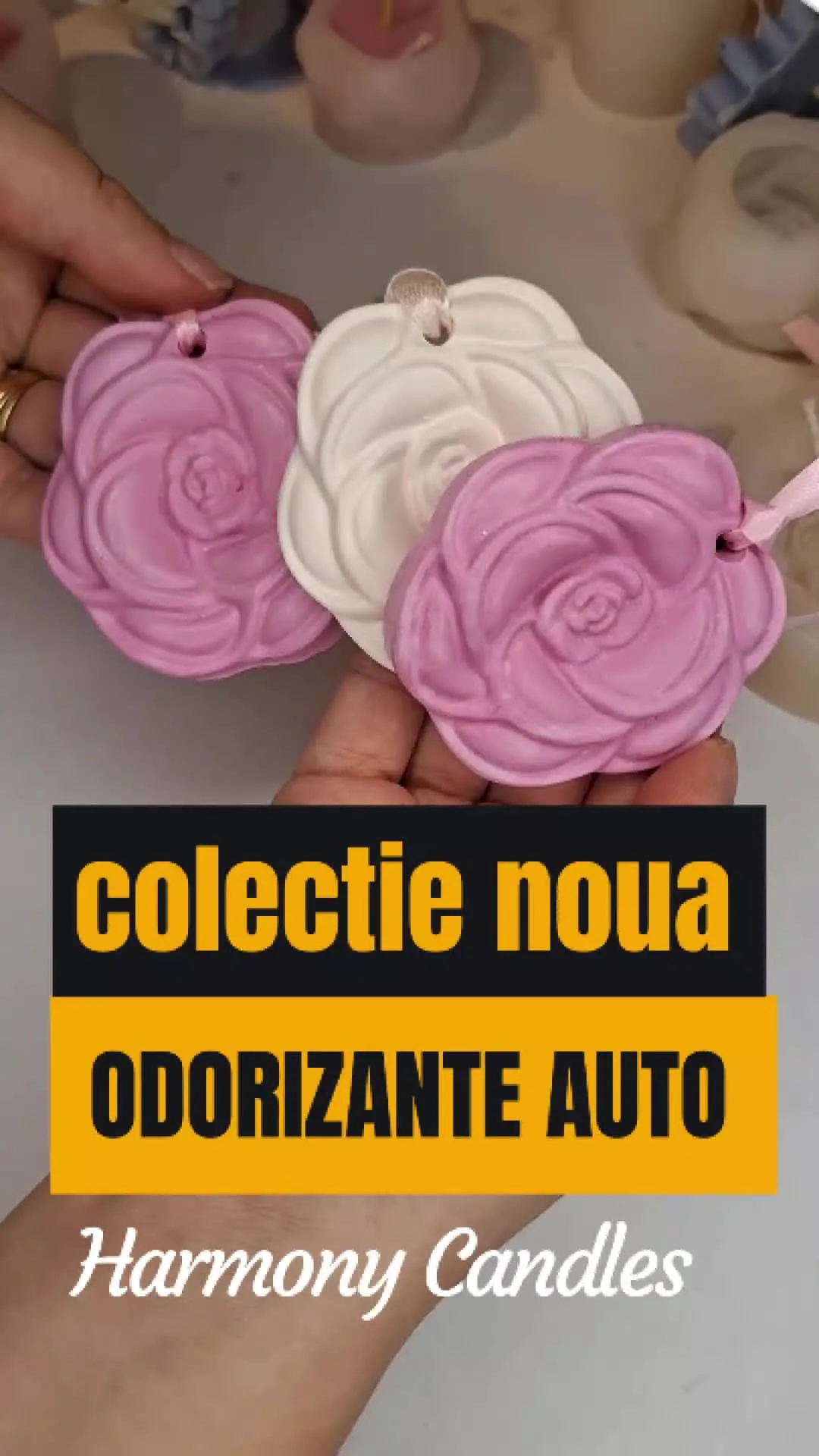 Filmuleț: ✨ Noua mea colecție de odorizante auto din praf ceramic este aici! Elegante, han